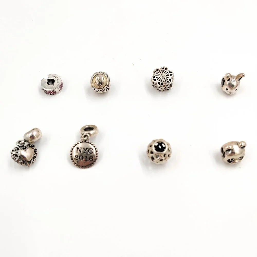 Pandora Floral Lace Daisy Clip Charm Silver - Picture 4 of 4